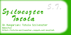 szilveszter totola business card